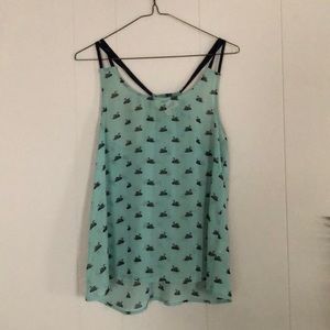 Swan Print Tank Top